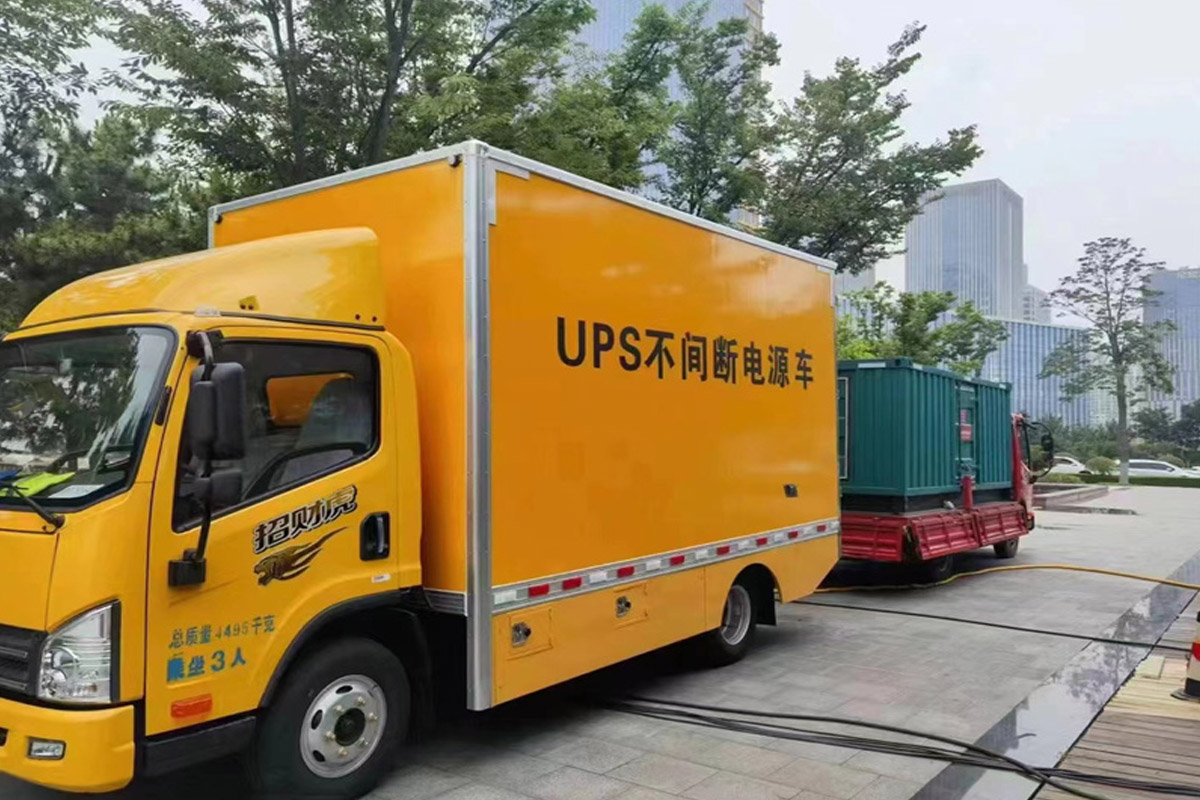 黄石港发电机租赁施工现场