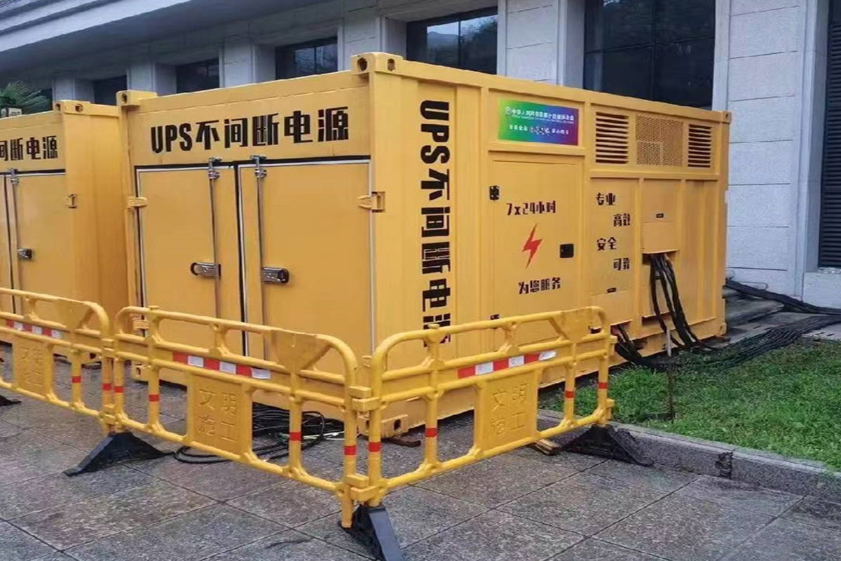 黄石港发电机租赁施工现场