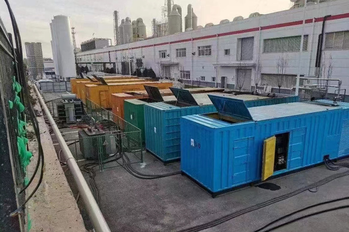 黄石港发电机租赁施工现场